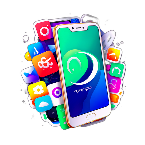 Perangkat Oppo A6 yang Stylish dengan Ikon Aplikasi Berwarna-warni