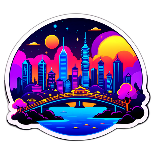 璀璨新竹夜景貼紙