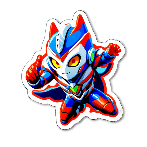 Ultraman Zero in Flying Pose Sticker
