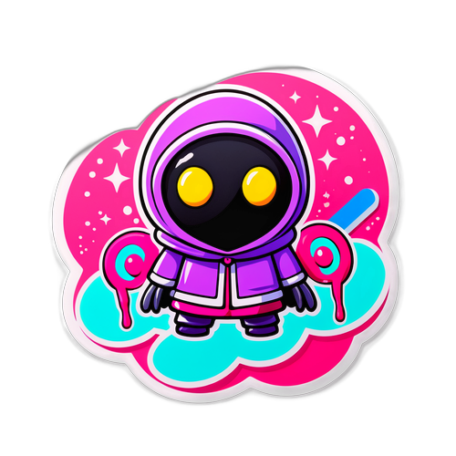 Graffiti-style naklejka inspirowana Squid Game