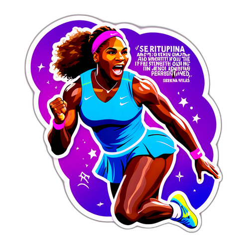 Inspirerende Serena Williams Klistermærke