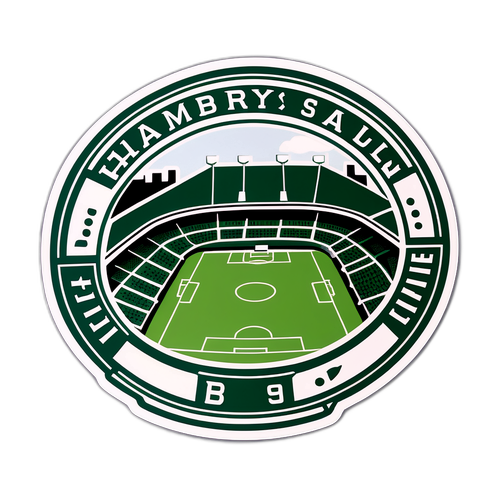 Vintage Hammarby Stadion klistremerke