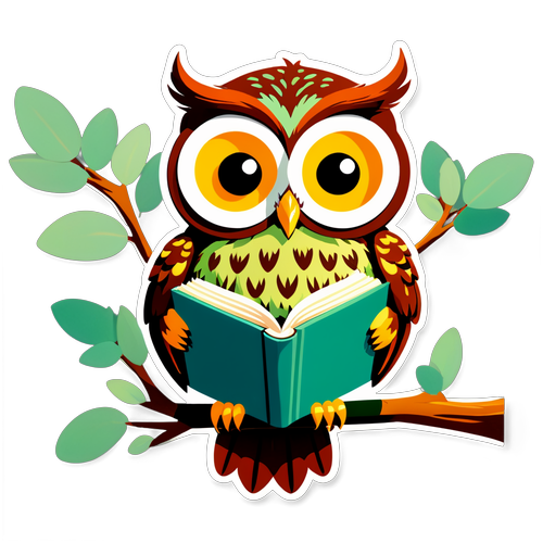 Découvrez le Hibou Sage : L'Emblème Parfait de la Sagesse et de la Lecture!