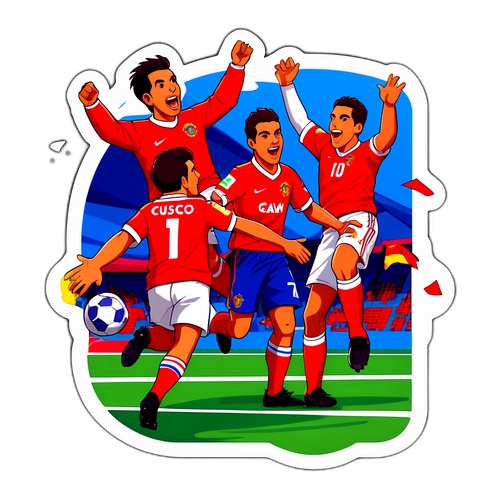 A animação da cena do jogo Cusco x United Merchants