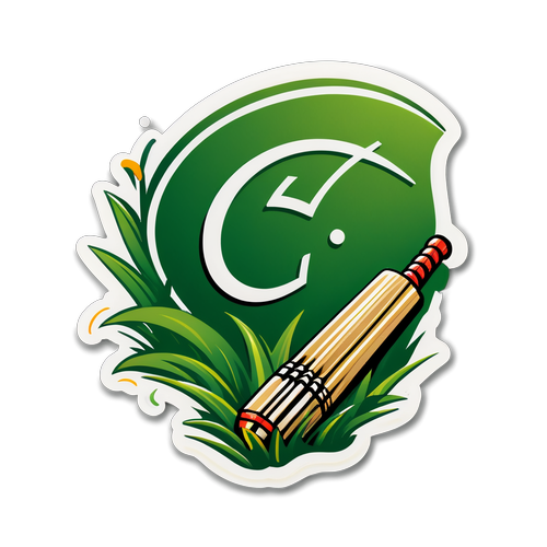 क्रिकेट पिच का sticker