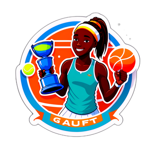 Gauff's Inspirational Journey Sticker