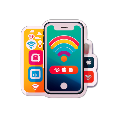 Teknologisk inspireret iPhone 17 klistermærke