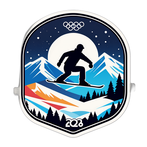 Bold vintage merke med 2026 vinter-OL