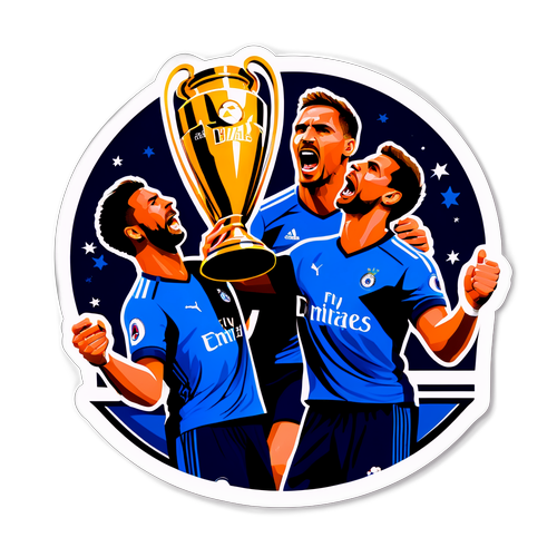 챔피언스 리그 긴장감 표현 스티커 디자인