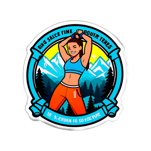 Sticker ya Motisha kwa Wapenzi wa Kuboresha Mwili