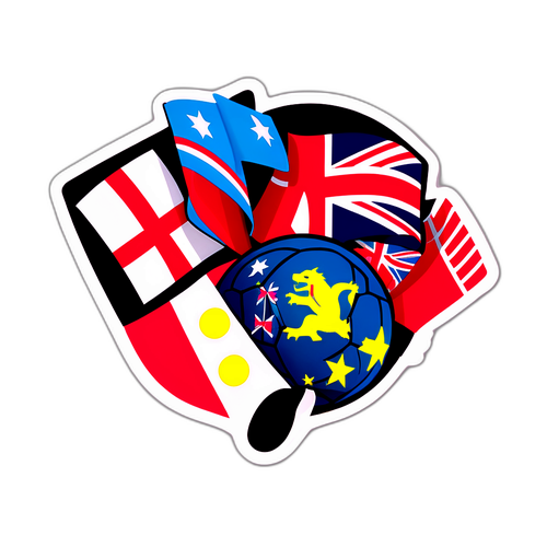 Pereka Stiker Menggambarkan Perlawanan England vs Australia