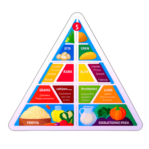 Sticker Educativo: Nuova Piramide Alimentare