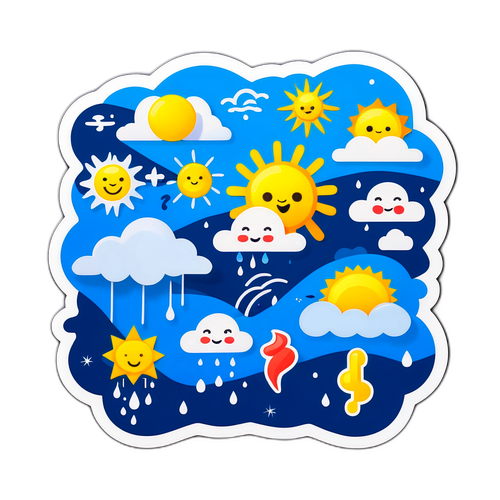 Stiker Cuaca Lucu