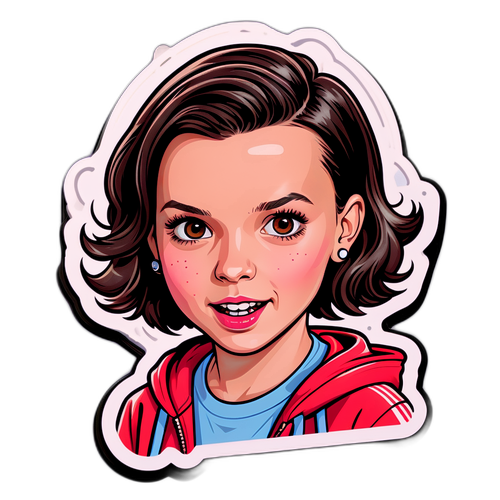 Adesivo Vibrante di Millie Bobby Brown