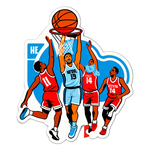 הדבקה של משחק כדורסל - אליצור נתניה נגד הפועל הרצליה