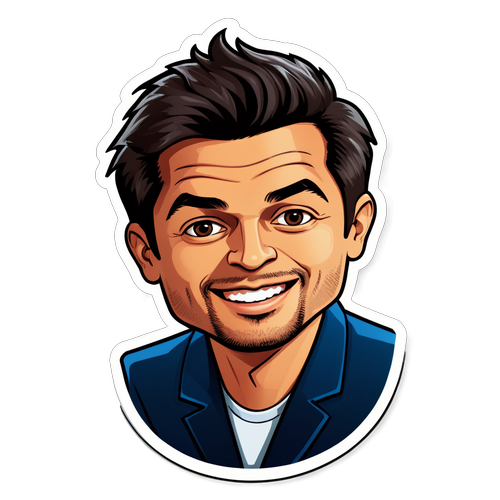 Sticker van Hugues Dayez in een gepersonaliseerde nieuwsset