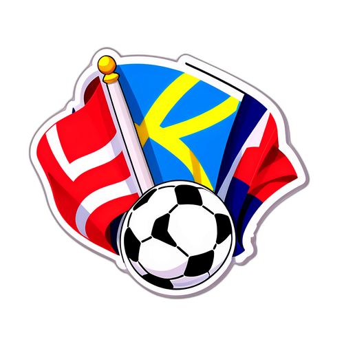 Aufkleber für das Spiel Schottland gegen Dänemark