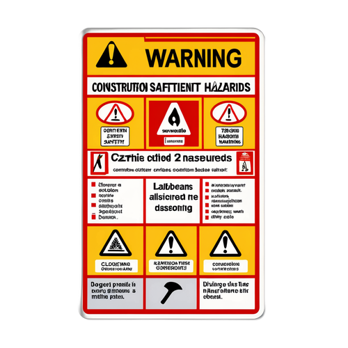 施工安全警告贴纸
