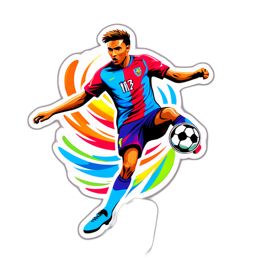 Farverig Fodbold Kick