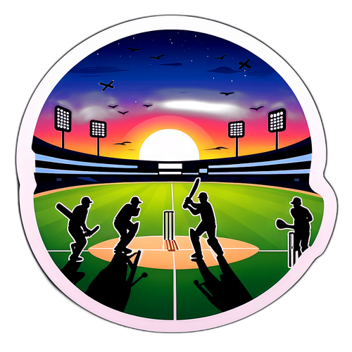 शाम के समय क्रिकेट मैदान