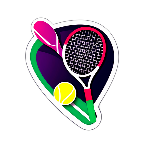 Autocolant cu elemente Wimbledon și Eurosport