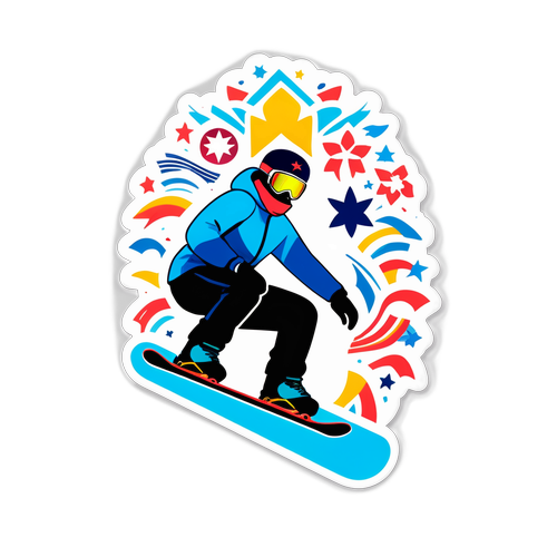 Aufkleber zur Feier der Olympischen Spiele