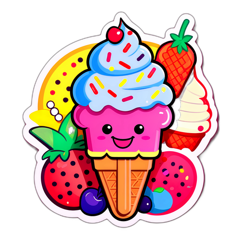 Paleta de Helado Sonriente