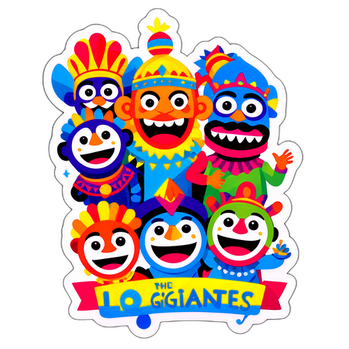 Färgglad klistermärke av Los Gigantes