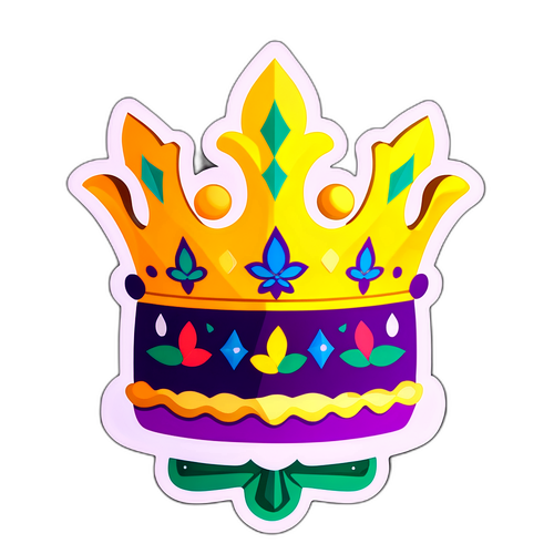 Sticker Festivo del Día de Reyes con el Roscón de Reyes