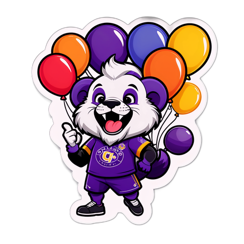 Le mascotte d'Orlando City en fête
