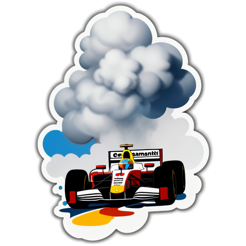 Helmut Marko Aufkleber mit Rennwagen