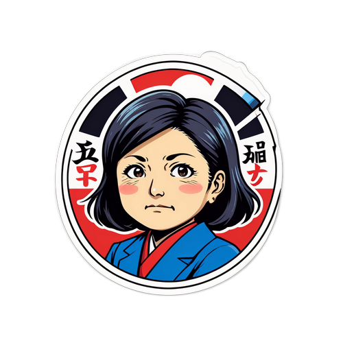 关于日本首相高市早苗的讽刺贴纸