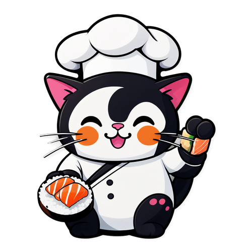 Sushi Cat Chef Character