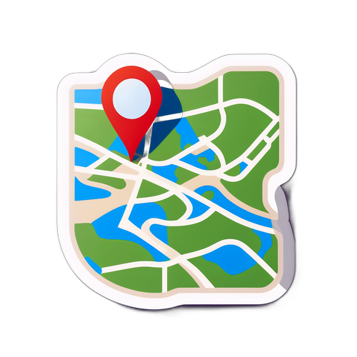 スタイリッシュな地図ステッカー