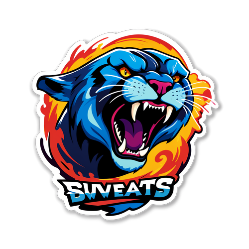 Fierce Panther and Vibrant Hurricane Sticker