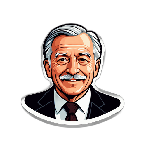 Humoristisk Alfons Midé Erichsen Sticker