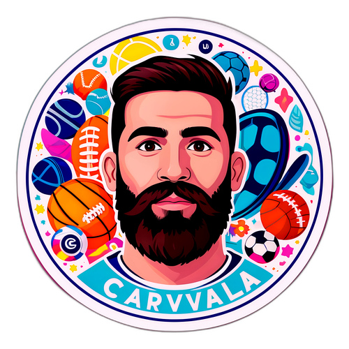 Autocollant Carvajal avec une citation motivante sur le sport