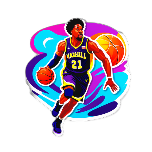 Masiglang Sticker ng Basketball