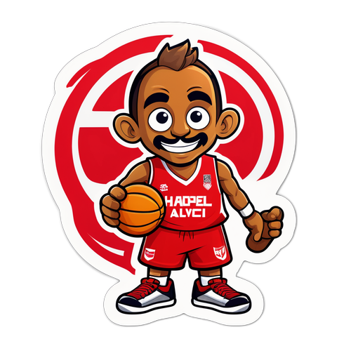 מדבקת הכדורסל של הפועל תל אביב