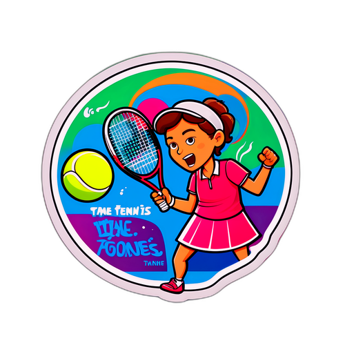 Sticker Chơi Tennis Vui Nhộn
