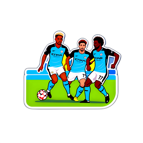 Dynamiczna akcja na meczu Manchester City vs Brentford