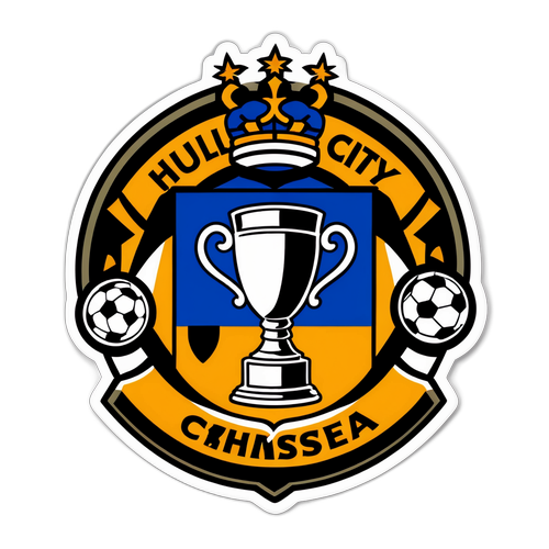 慶祝赫爾城和切爾西冠軍獲勝的標籤