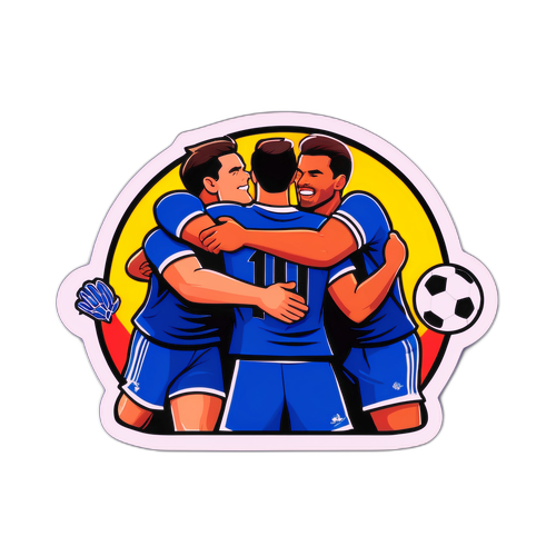 Futbol Ruhunu ve Birlikteliği Vurgulayan Sticker