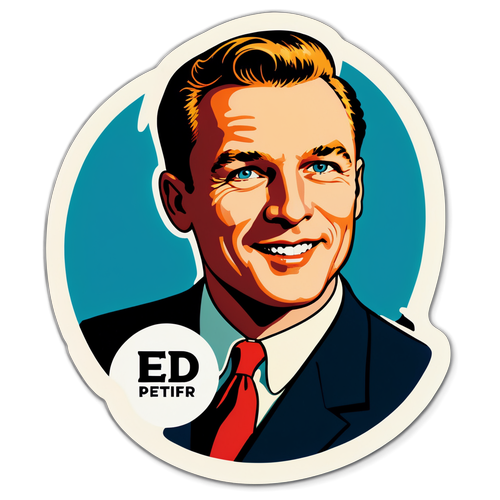 Retro-tema sticker af Ed Pettifer