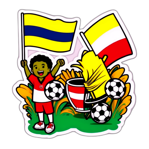 Pertandingan Sepak Bola Antara Colombia dan Peru