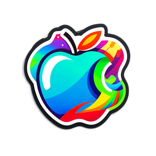 애플 주식의 혁신적인 분위기 스티커