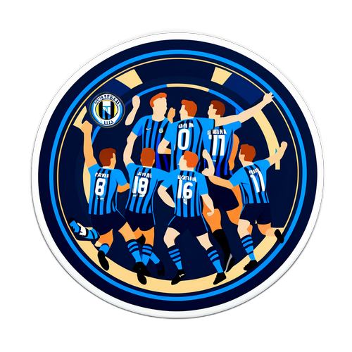 Inter Milan Doelpunt Illustratie
