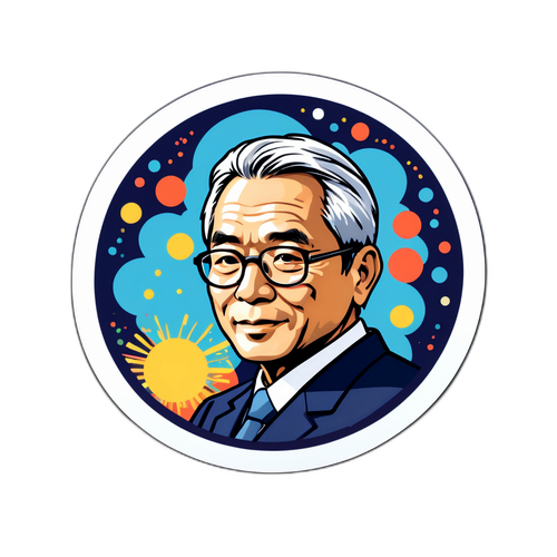 黒田清太郎の作品を表現するステッカー