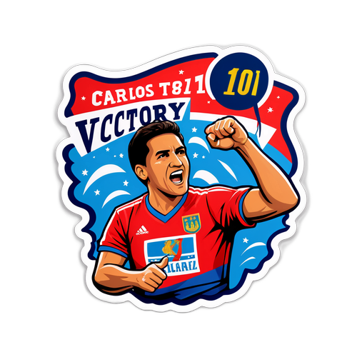 Стильний стікер Карлоса Алькараса з цитатою про перемогу