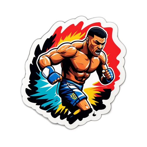 Adesivo UFC 322: Combattimento In Azione